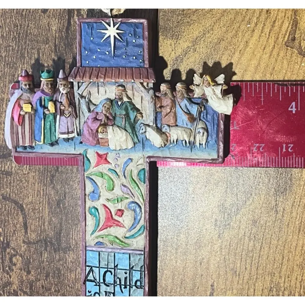 Jim Shore 2007 Heartwood Creek Cross Nativity Scene Cross 4008105